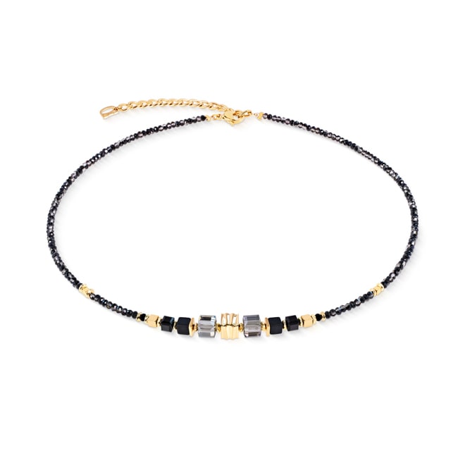 Coeur de Lion Collier Wave Cube Flow Or-Noir - 3044/10-1316