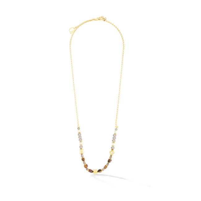 Coeur de Lion Iconic Collection Spike Collier Or-Marron - 1038/10-1116