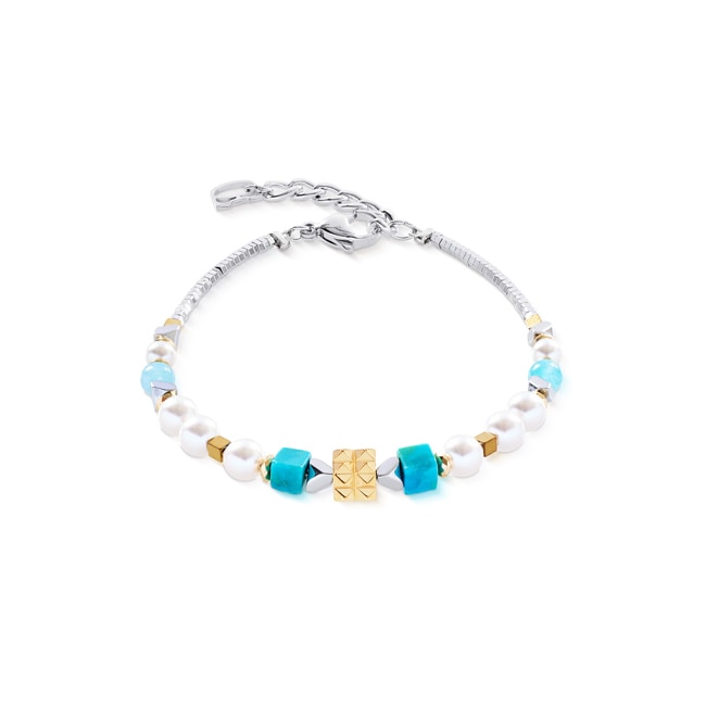 Coeur de Lion Modern Elegance Spikes Bracelet Gold-Turquoise - 4314/30-0600