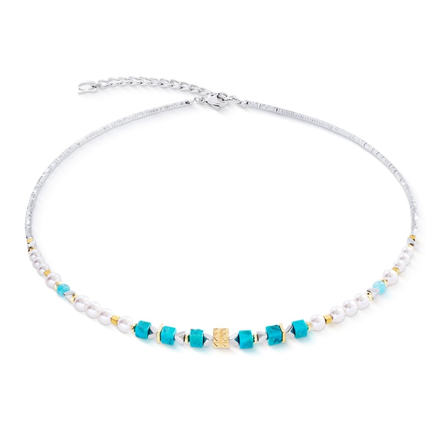 Coeur de Lion Modern Elegance Spikes Necklace Gold-Turquoise - 4314/10-0600