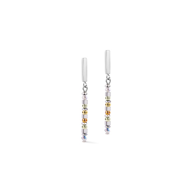 Coeur de Lion Boucles D'Oreilles Fusion Offset Graphic Vert-Pétrole - 4259/21-0537