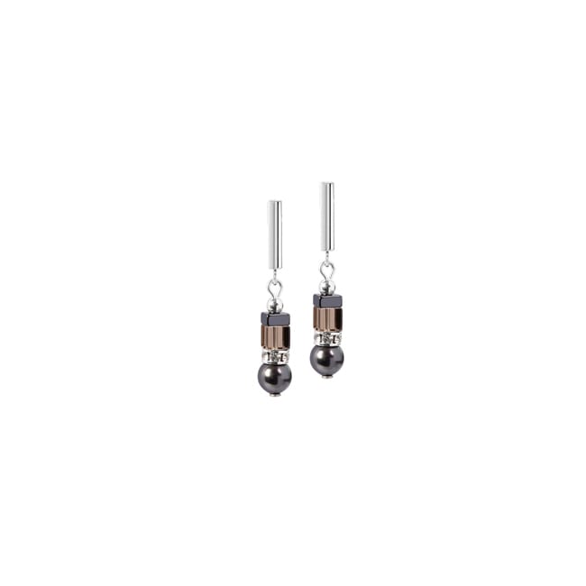 Coeur de Lion Boucles D'Oreilles Precious Fusion Offset Gris-Argent - 4354/21-1217
