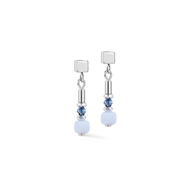 Coeur de Lion Boucles D'Oreilles Cube Balance Blue Mist - 3048/21-0741