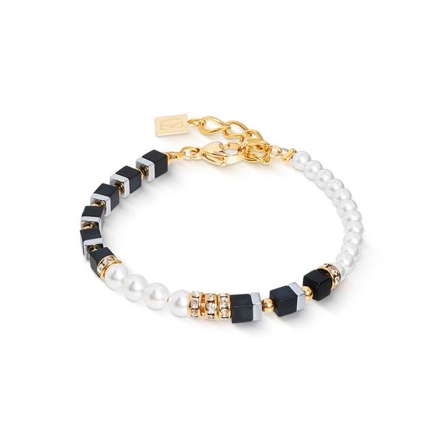 Coeur de Lion Precious Fusion Offset Bracelet Black-Pearl - 4354/30-1300