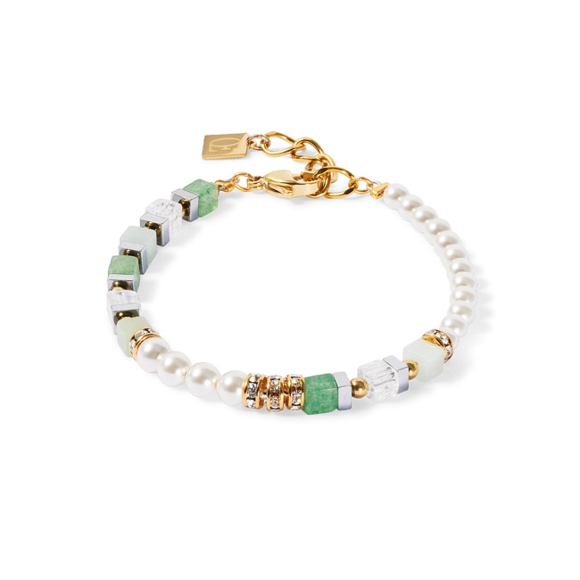 Coeur de Lion Precious Fusion Offset Bracelet Gold-Green - 4354/30-0500