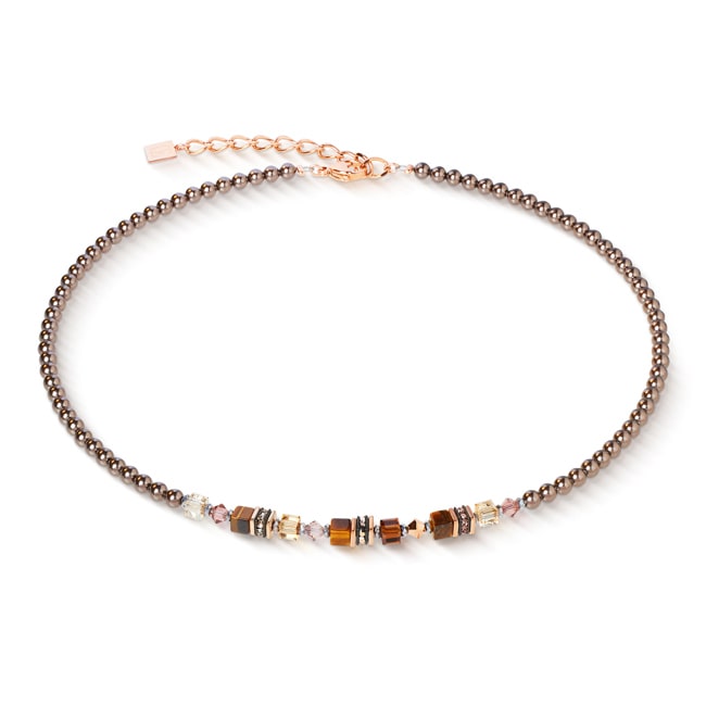 Coeur de Lion Princess Earth Glow Halskette Roségold-Braun - 2103/10-1100