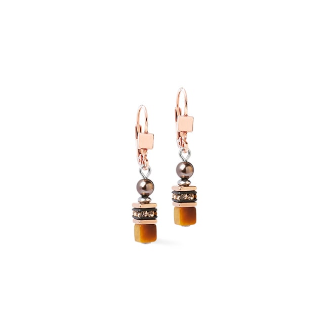 Coeur de Lion Boucles d'Oreilles Princess Earth Glow Or Rose-Marron - 2103/20-1100