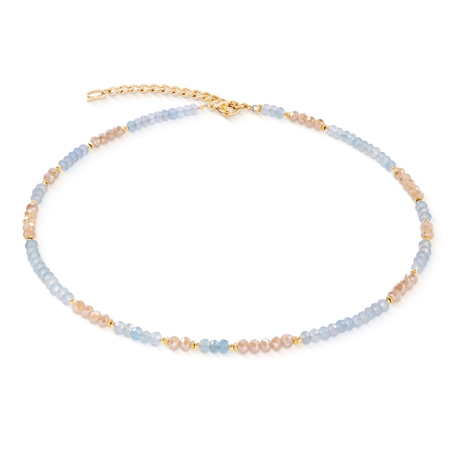 Coeur de Lion Rhythm Halskette Jade Sky Gold - 2043/10-0738