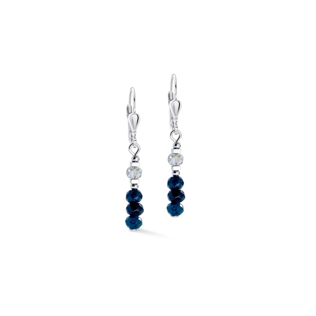 Coeur de Lion Rhythm Ohrringe Jade Navy Silber - 2043/20-0717
