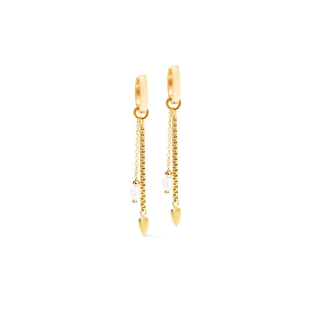 Coeur de Lion Boucles d'Oreilles Serene Knot Chain Or - 1139/21-1614