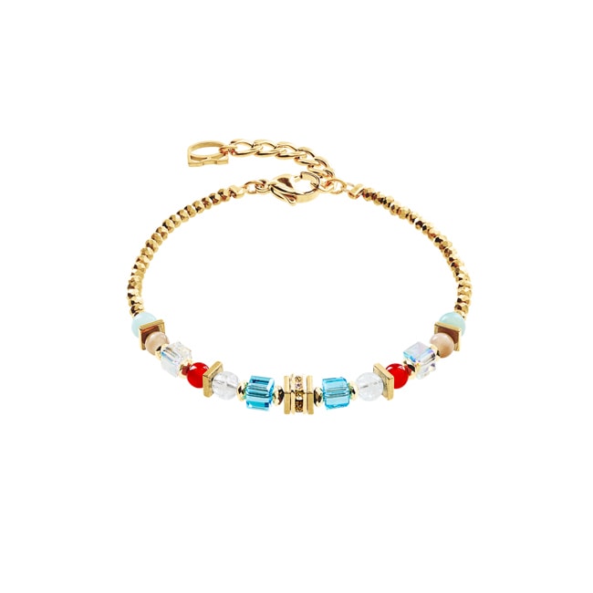 Coeur de Lion Shape Mix Nexus Armband Gold-Multicolor - 3023/30-1516