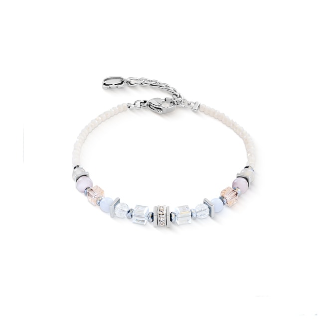 Coeur de Lion Shape Mix Nexus Armband Silber-Pastell - 3023/30-1039