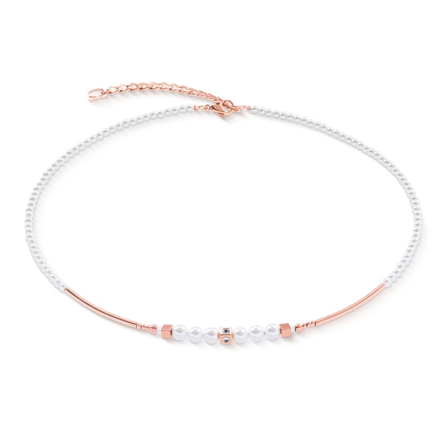 Coeur de Lion Collier Shimmering Princess Pearls Or Rose-Blanc - 4312/10-1425