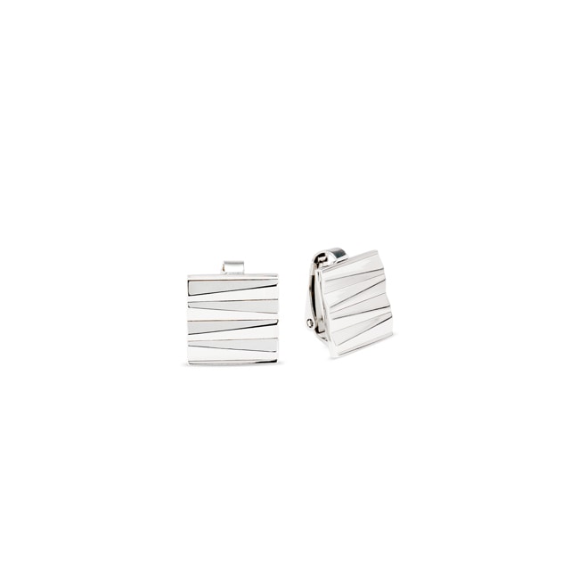 Coeur de Lion Square Wave Earclips Silber - 0141/22-1700