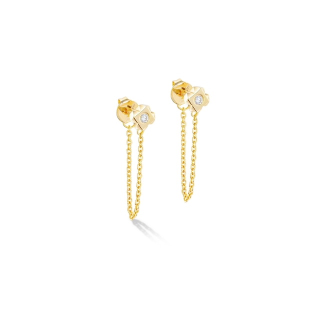 Coeur de Lion Statement Collection Sparkling Spike Chain Boucles d’oreilles 6mm Or - 1013/21-1600