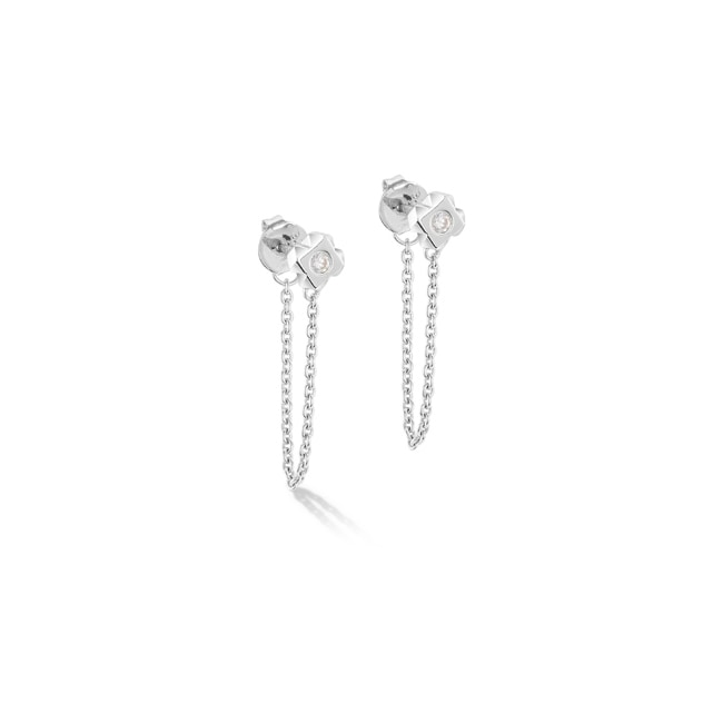 Coeur de Lion Statement Collection Sparkling Spike Chain Boucles d’oreilles mm Argent - 1013/21-1700