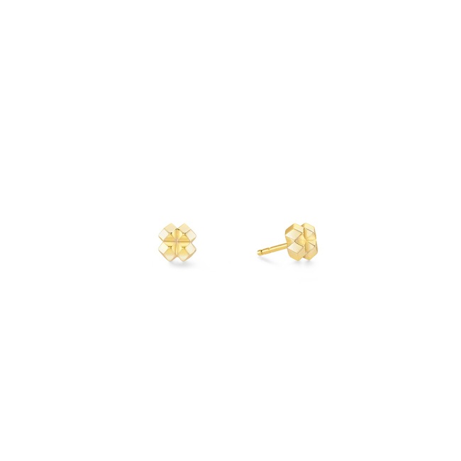Coeur de Lion Statement Collection Spike Square Earrings 6mm Gold - 1012/21-1600