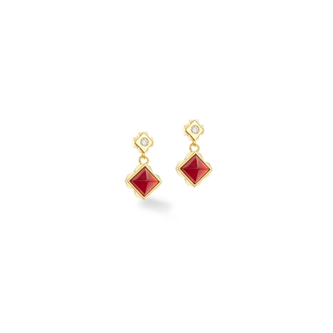 Coeur de Lion Station Collection Clous d'oreilles Or-Rouge - 1035/21-0316