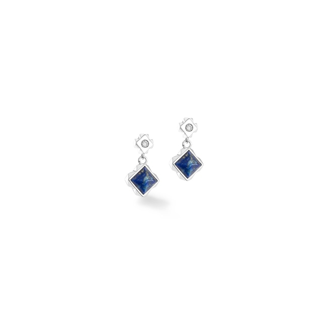Coeur de Lion Station Collection Clous d'oreilles Argent-Bleu - 1035/21-0717