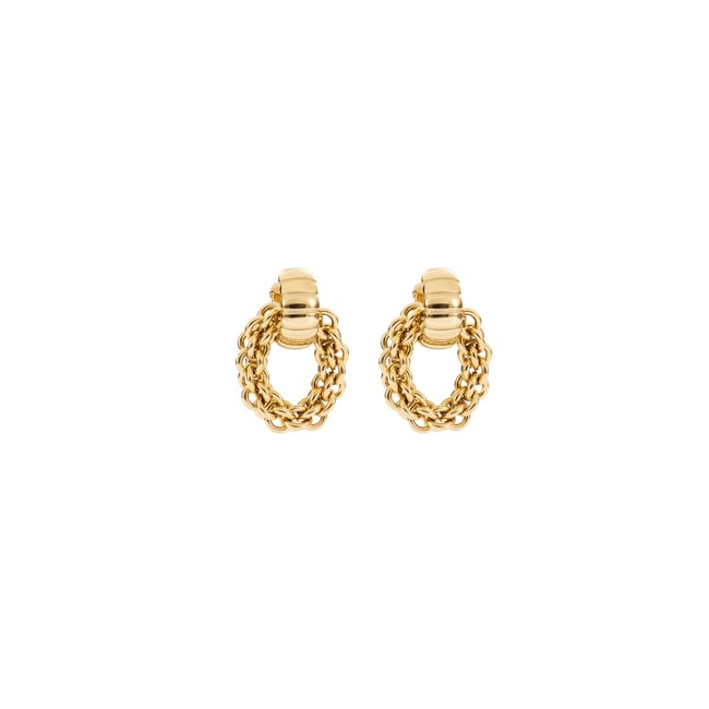 Coeur de Lion Structure Creolen Mit Chain-Anhänger Gold - 1143/21-1416