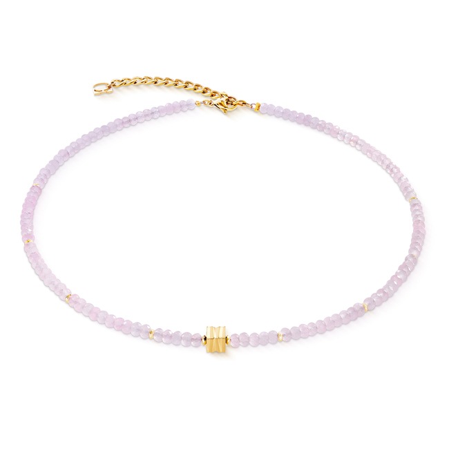 Coeur de Lion Collier Wave Essence Pink Jade Or - 3045/10-1916