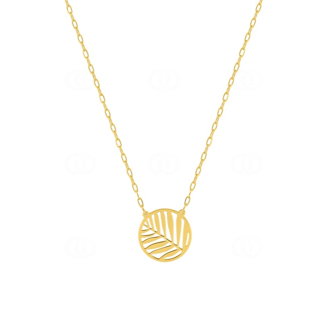 Collier 375/9 K Gelbgold Blatt-Muster Collier 375/9 K Gelbgold Blatt-Muster - 397295.00