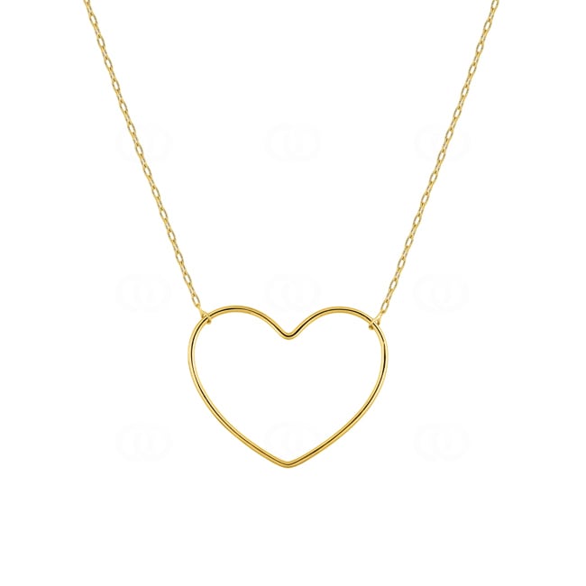 Necklace 375/9 K Yellow Gold Heart 30 x 25mm - 397226.00