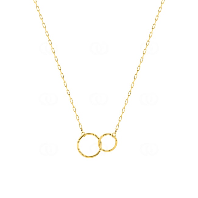 Collier or jaune 375/9 ct Cercles - 397509.00