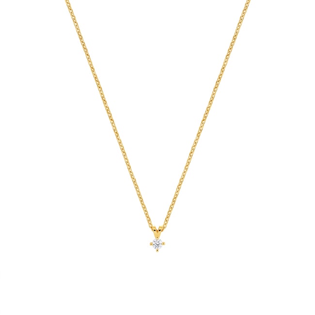 Necklace 375/9 K Yellow Gold with Lab Grown Diamond 0.05 ct - 9KLGD235Y