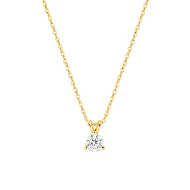 Collier 375/9 K Gelbgold mit Lab Grown Diamant 0.20 ct - 9KLGD062Y
