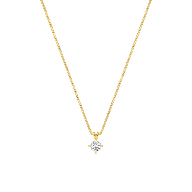 Necklace 375/9 K Yellow Gold with Lab Grown Diamond 0.25 ct - 9KLGD239Y