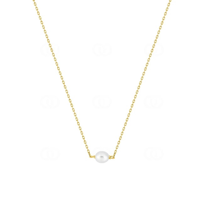 Collier or jaune 375/9 ct avec perle - 397603.P0