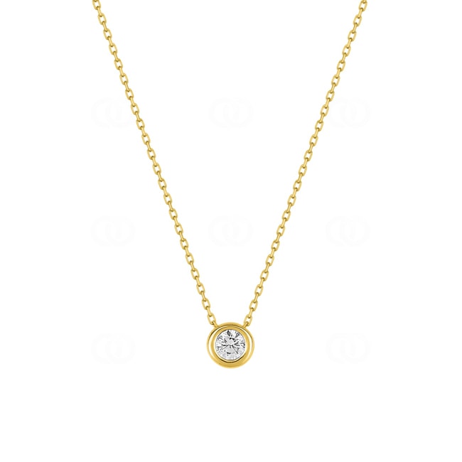 Collier 375/9 K Gelbgold mit Zirkonia 3.25mm - 393030.Z0-42