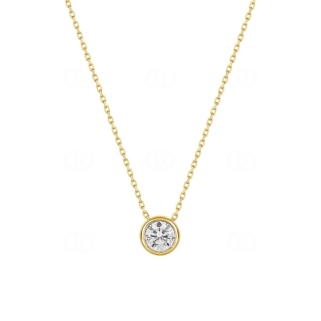 Collier 375/9 K Gelbgold mit Zirkonia 4.75mm - 393032.Z0-42