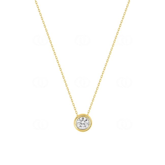 Collier 375/9 K Gelbgold mit Zirkonia 5.0mm Collier 375/9 K Gelbgold mit Zirkonia 5.0mm - 393033.Z0-42