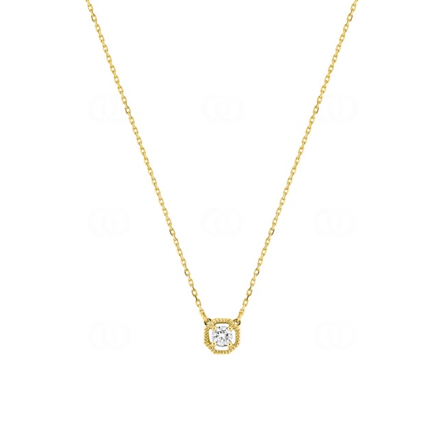 Collier or jaune 375/9 ct avec zircones - 397412.Z0