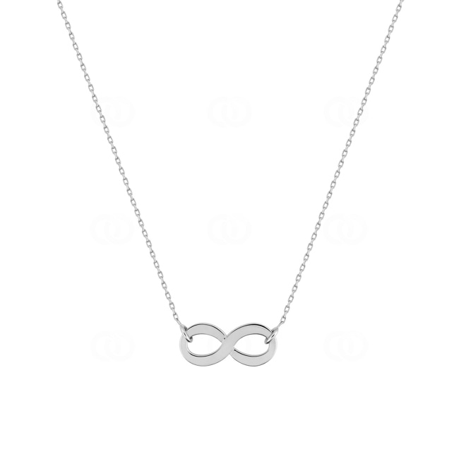 Necklace 375/9 K White Gold Infinity Necklace 375/9 K White Gold Infinity - 9K7758GR-42