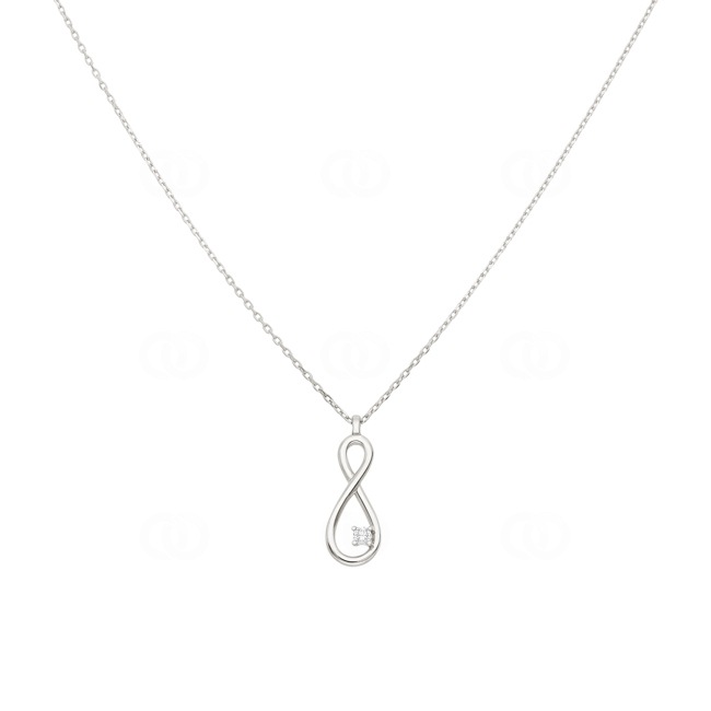 Collier 375/9 K Weissgold Infinity mit Zirkonia - 397137.Z1
