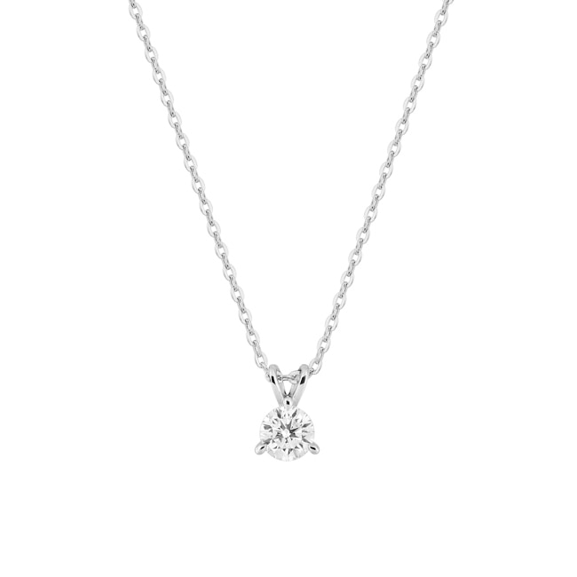 Collier 375/9 K Weissgold mit Lab Grown Diamant 0.20 ct - 9KLGD062W