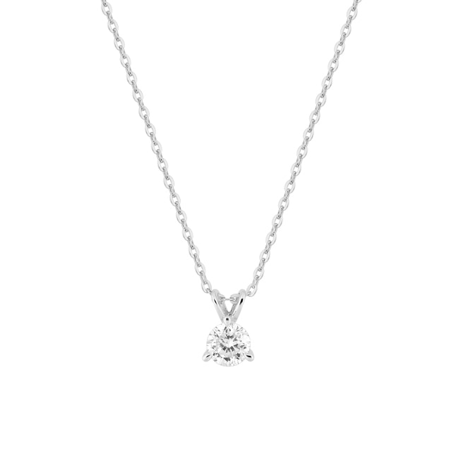 Collier 375/9 K Weissgold mit Lab Grown Diamant 0.25 ct - 9KLGD063W