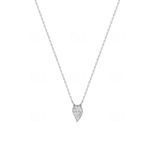 Collier 375/9 K Weissgold mit Zirkonia - 397373.Z1