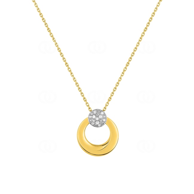 Necklace 750/18 K Yellow and White Gold with Diamonds 0.07ct. H/p1 - RZ505BB4