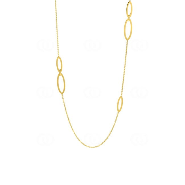 Collier 750/18 K Gelbgold oval 70cm - 777
