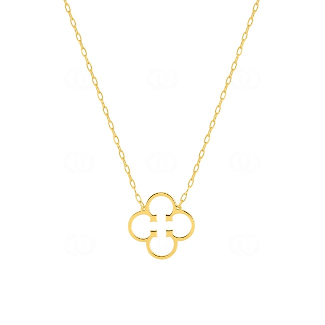 Necklace 750/18 K Yellow Gold Cloverleaf - 3.7269.00