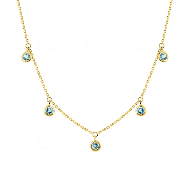 Collier or jaune 750/18 ct avec topazes bleues Collier or jaune 750/18 ct avec topazes bleues - 3.7334.T0