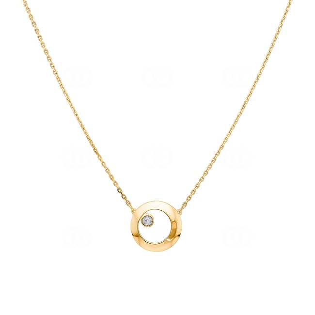 Collier 750/18 K Gelbgold mit Diamant 0.015ct. H/p1 - RB557XB4-42