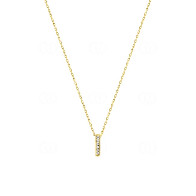 Necklace 750/18 K Yellow Gold with diamond 0.03 ct. H/p1 - 3.7381.30