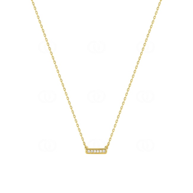 Necklace 750/18 K Yellow Gold with diamond 0.03 ct. H/p1 - 3.7383.30