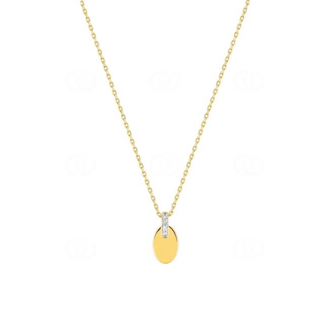 Collier 750/18 K Gelbgold mit Diamanten 0.02 ct. H/p1 - 3.7351.33