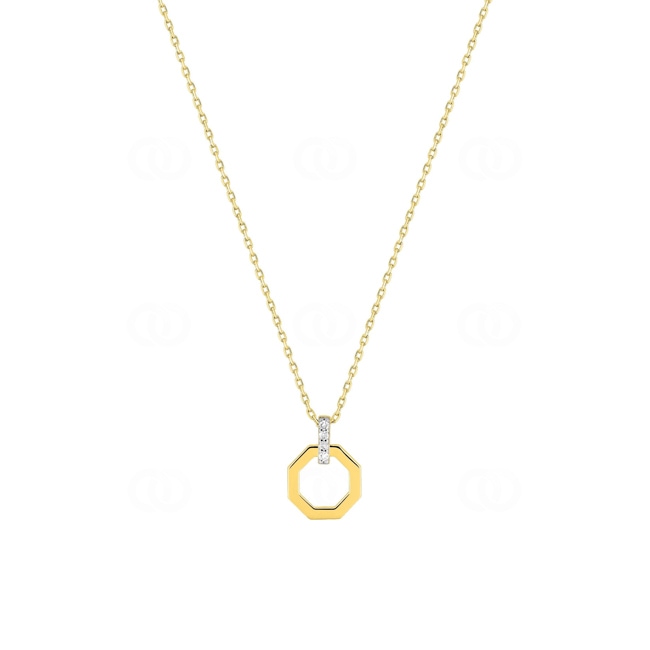 Collier 750/18 K Gelbgold mit Diamanten 0.02 ct. H/p1 - 3.7353.33